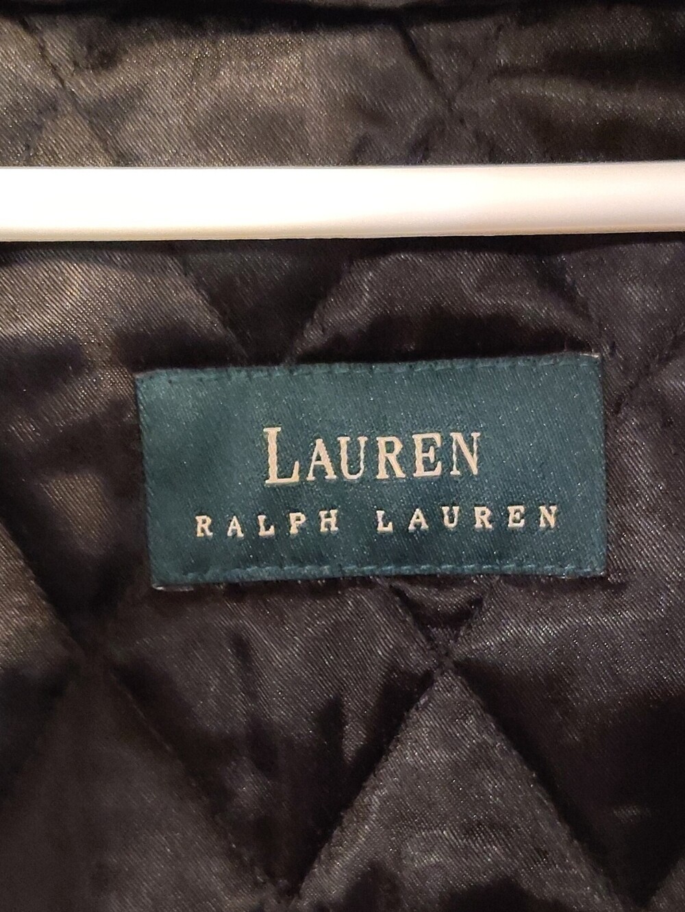 Lauren Ralph Lauren Black Long Overcoat Vintage Water Repel Med